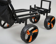 Load image into Gallery viewer, Fishing trolley orange colour wheels by Motofish