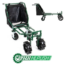 Load image into Gallery viewer, Motofish HL Push Swivel Wheels Trolley Green