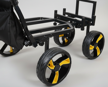 Load image into Gallery viewer, fishing trolley with yellos and black wheels
